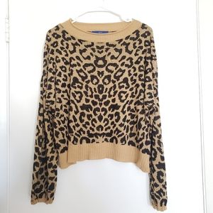🎀Apt. 9 Balloon-Sleeve Cheetah Print Top